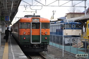 しなの鉄道軽井沢駅 169系とEF63