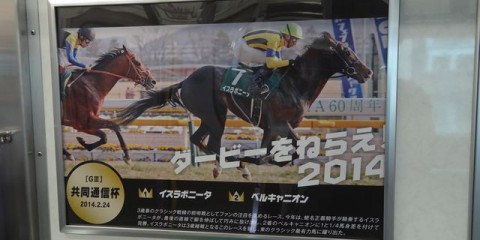 今年は出走予定馬の写真も掲載 京王電鉄「第81回日本ダービー」車体・車内広告＠9031F