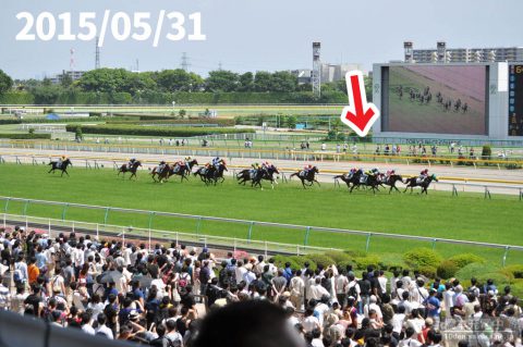 東京競馬場 ターフビジョン（4コーナー側）2015年5月