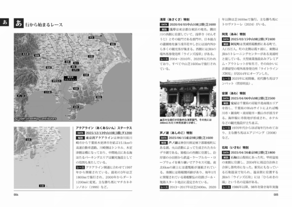 中央競馬レース名 地名解説 東京・中山編 サンプル